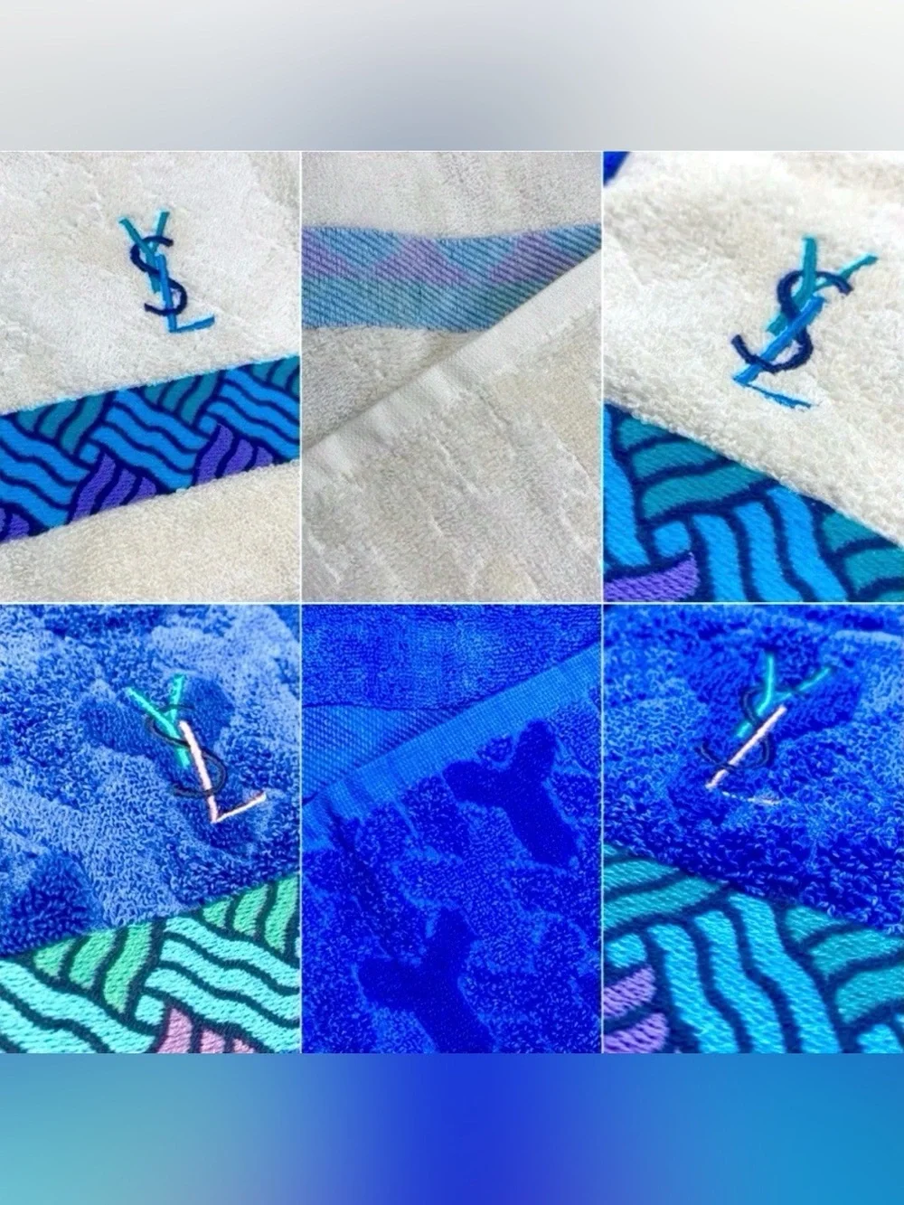 Vintage Yves Saint Laurent YSL Hand Towel Set